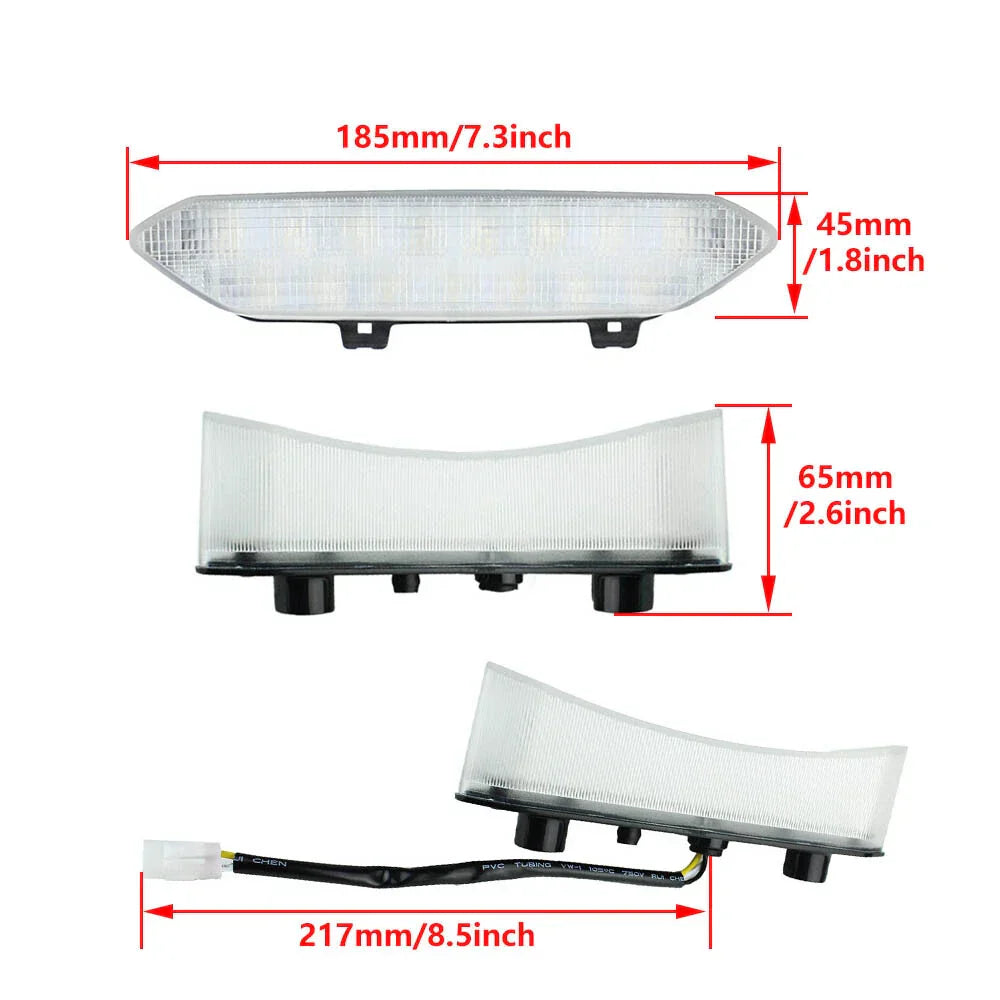 Black LED Brake Tail Light for Yamaha Raptor 700, YFZ450R (2006-2018)