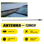12 Inch Stainless Antenna Mast for Universal Replacement (AM/FM)
