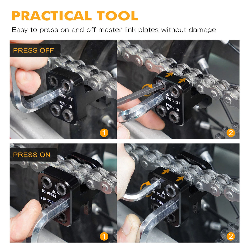 Master Link Chain Press Tool for ATV 50 520 525 530 Series (NICECNC)