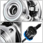 Set of 2 Wheel Bearing Hubs for Silverado Sierra 1500 2500 3500 (1999–2007)