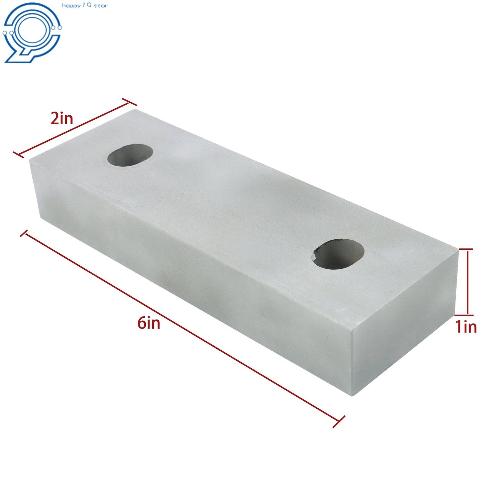 Set of 4 Reversible Aluminum Soft Jaws for 6" Vises (6" × 2" × 1")