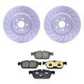 Hella Front Rotors Low-Met Disc Brake Pad Kit for Mercedes X166 GL450 (2013–2019)