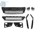 Gloss Black Mesh Grille Fog Light Kit for Honda Odyssey (2018-2020)