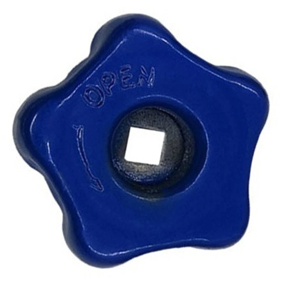 Oxygen Cylinder Valve Handwheel for Argon Tanks 8mm Blue Metal