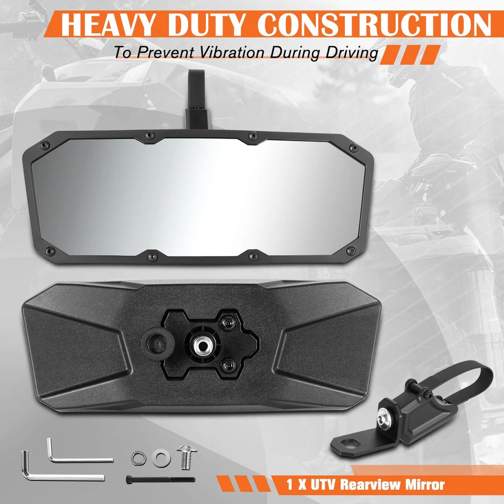 Universal UTV Rearview Mirror with Clamp for Roll Cage Bar