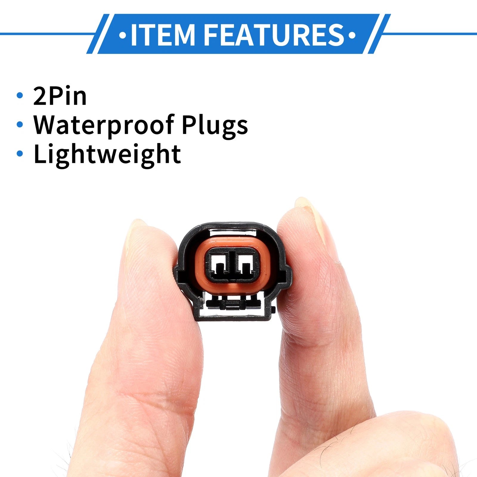 2 Pin Fuel Injector Connector Plug for Kia K2 K3 K5 (No. 06A973722)
