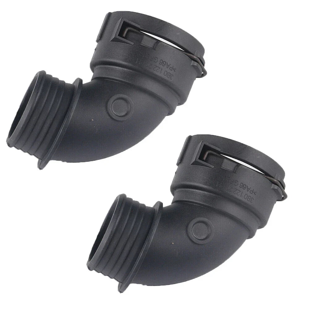 2x Upper Radiator Coolant Hose Plastic BLK for Unknown Vehicle