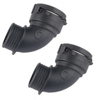 2x Upper Radiator Coolant Hose Plastic BLK for Unknown Vehicle