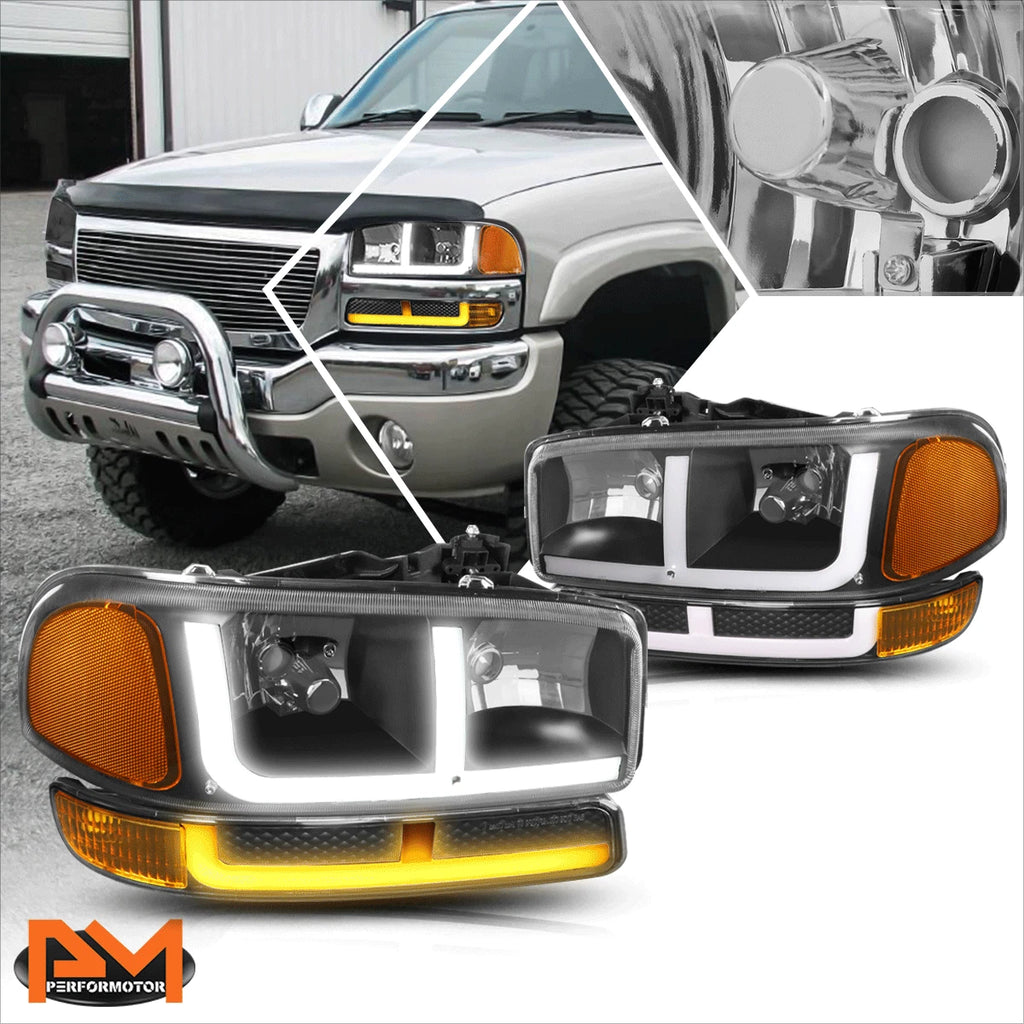 LED DRL Headlights for GMC Sierra 1500 2500HD 3500HD Classic (1999–2007)