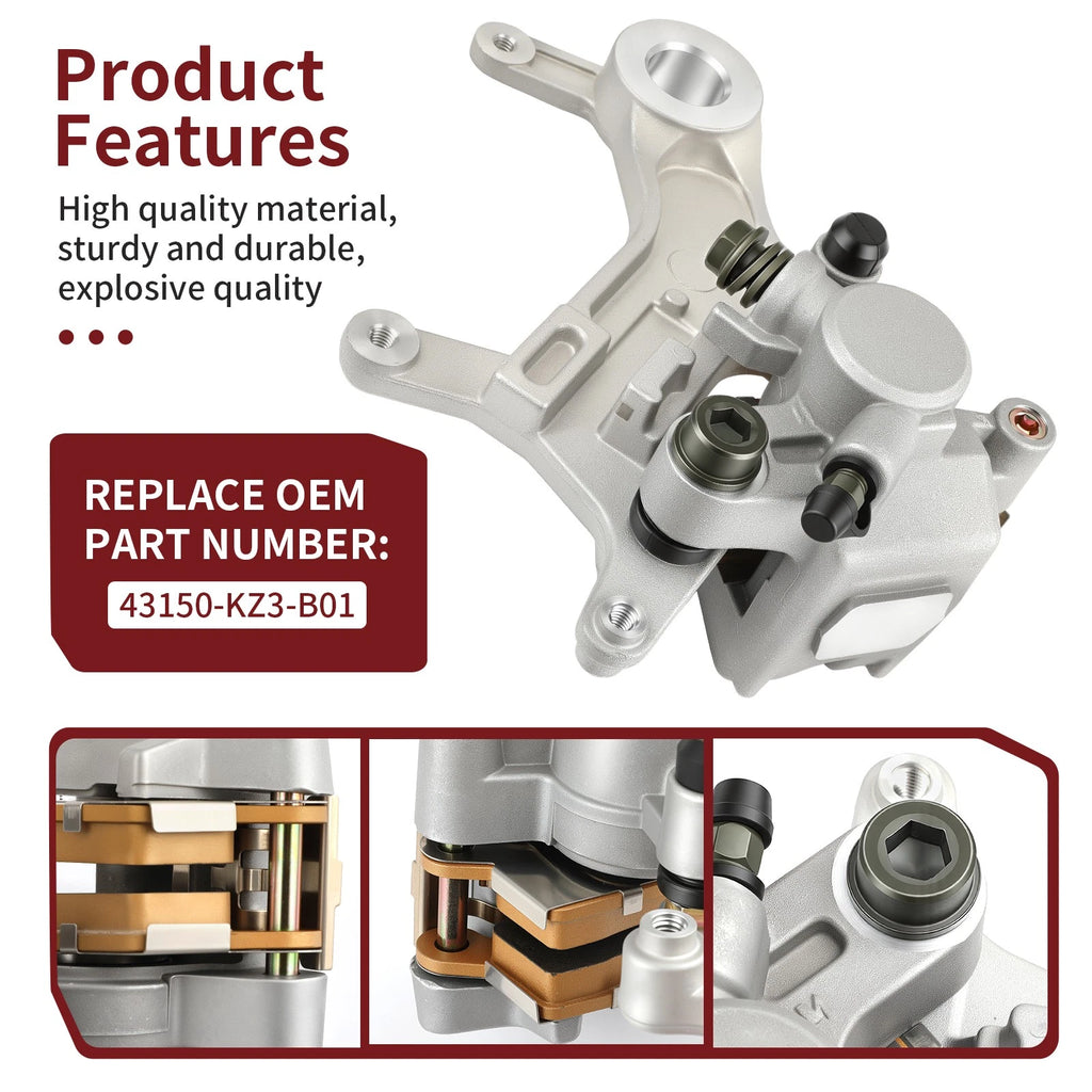Rear Brake Caliper with Pads 43150-KZ3-B01 for Honda XR650R (2000–2007)