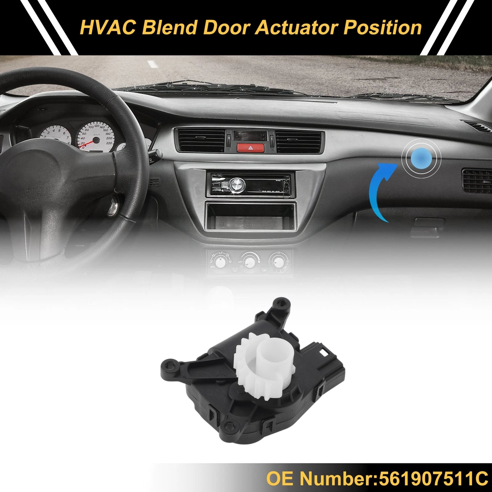 HVAC Heater Blend Door Actuator for Volkswagen Passat (2012–2018) No. 561907511C