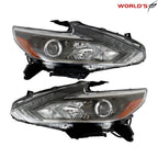Set of 2 LED Headlight Assembly for Nissan Altima (2016–2018) Chrome Housing