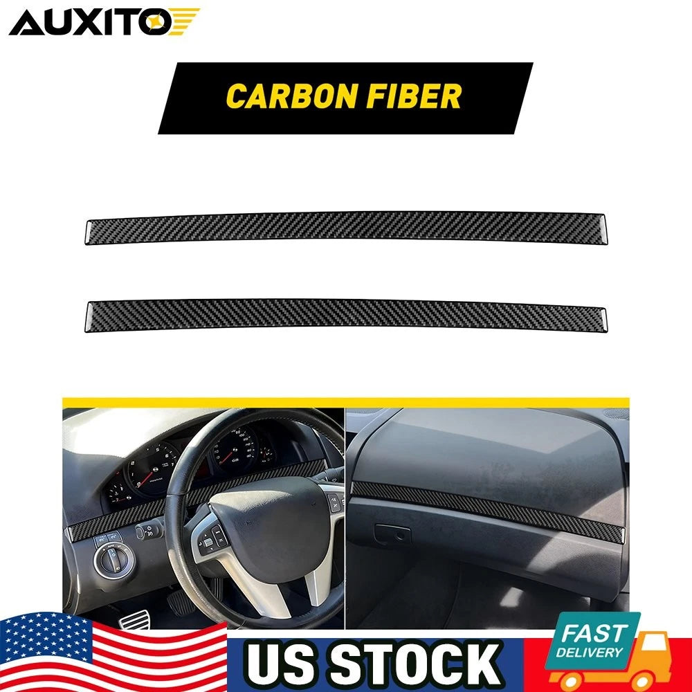 2Pcs Carbon Fiber Interior Dashboard Panel Trim Cover for Pontiac G8 (2008–2009)
