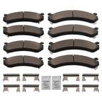 8pcs Ceramic Brake Pads Kit for Hummer H2 (2003–2009) GMC Sierra Yukon
