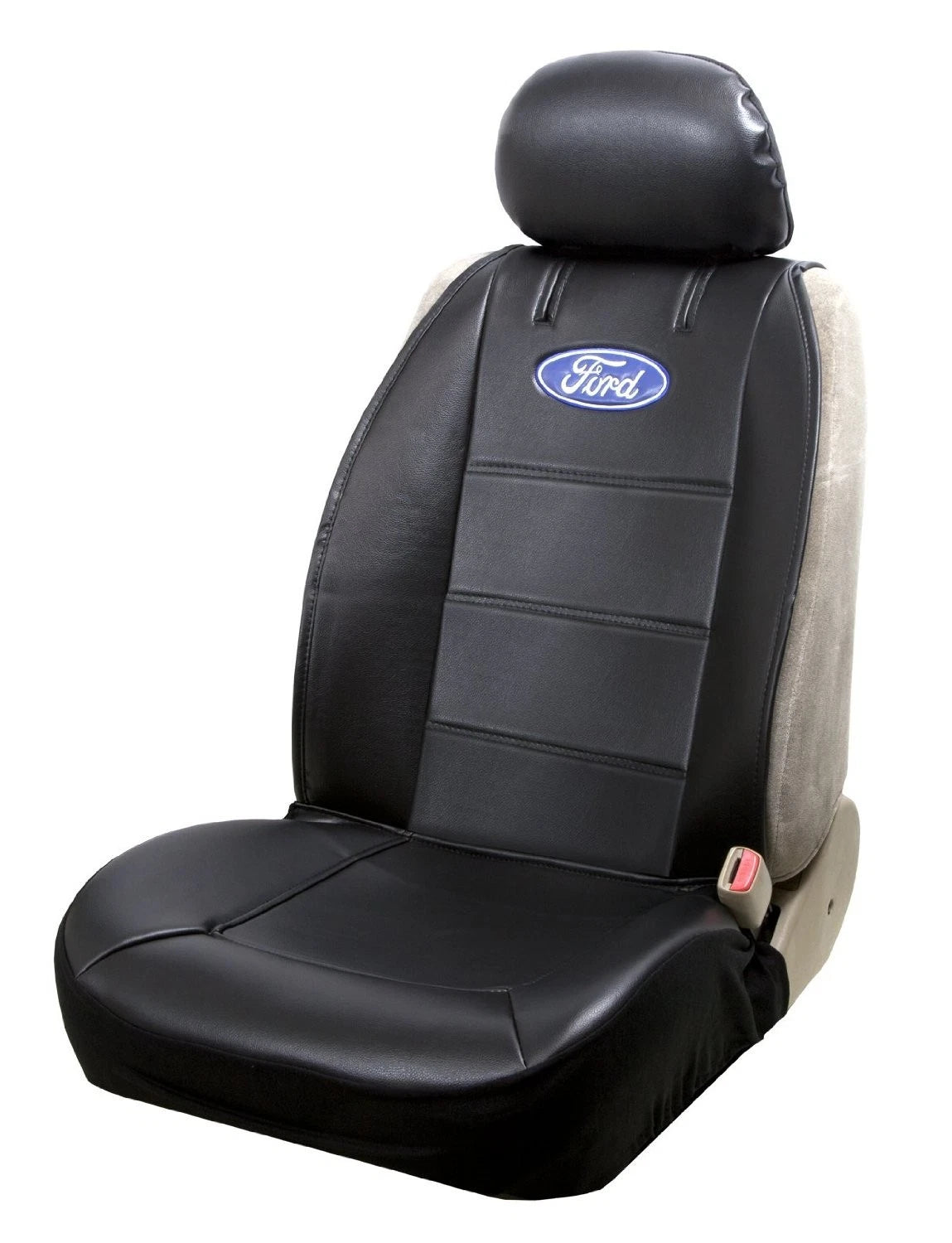 Sideless Seat Cover for Ford Powerstroke Truck (Black, Vinyl)