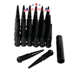 Set of 32 Black Spike Lug Nuts for Ford F250 F350 Dodge Ram 2500 3500