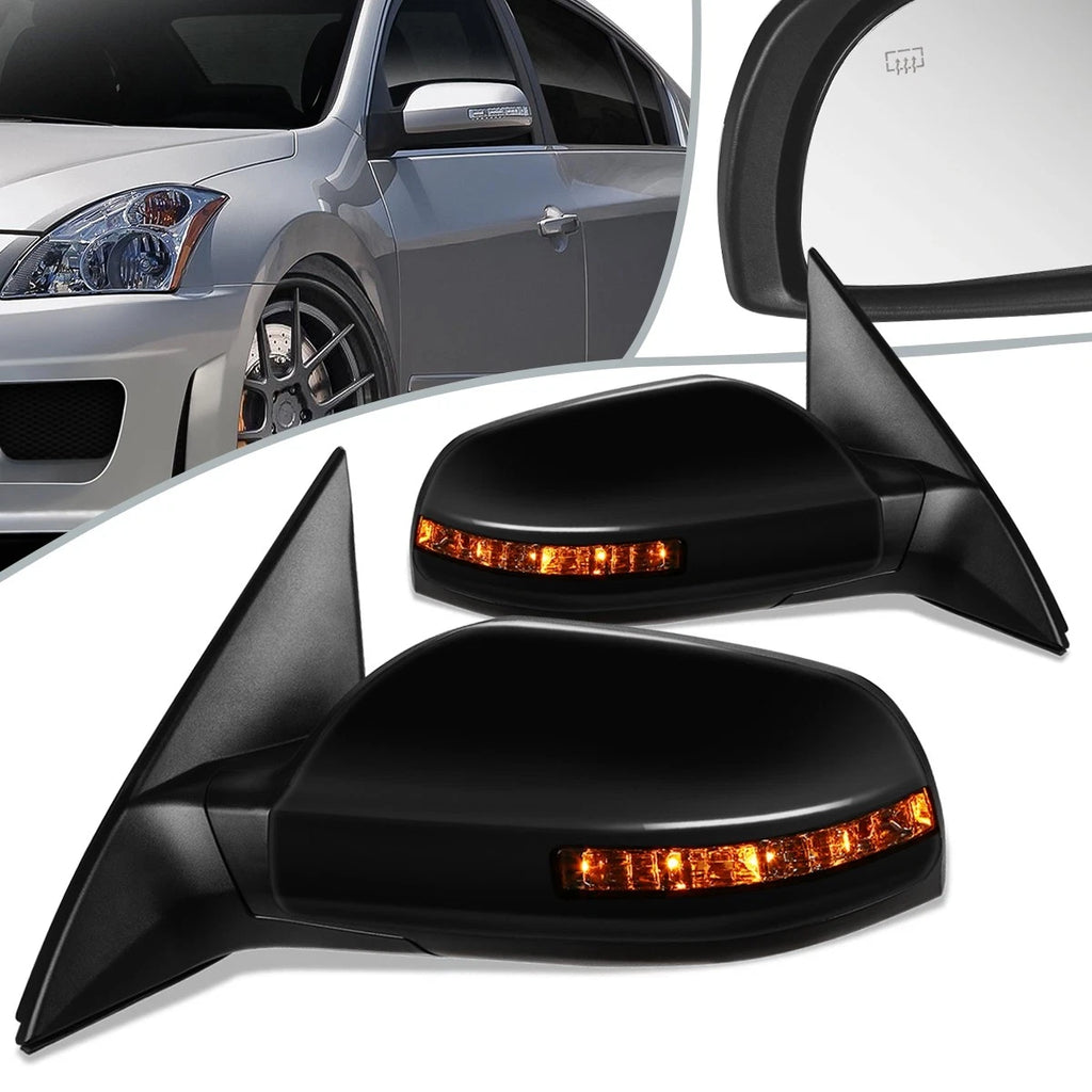 Pair Power Heated Signal Door Mirrors for Nissan Altima Sedan (2007–2012) NI1320164 NI1321164