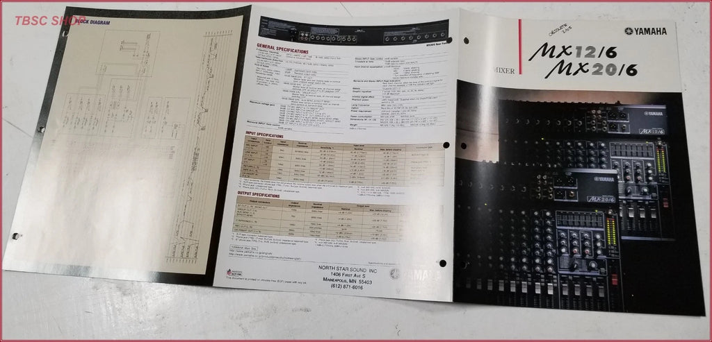 Yamaha MX12 MX20 Mixer Console Sales Brochure