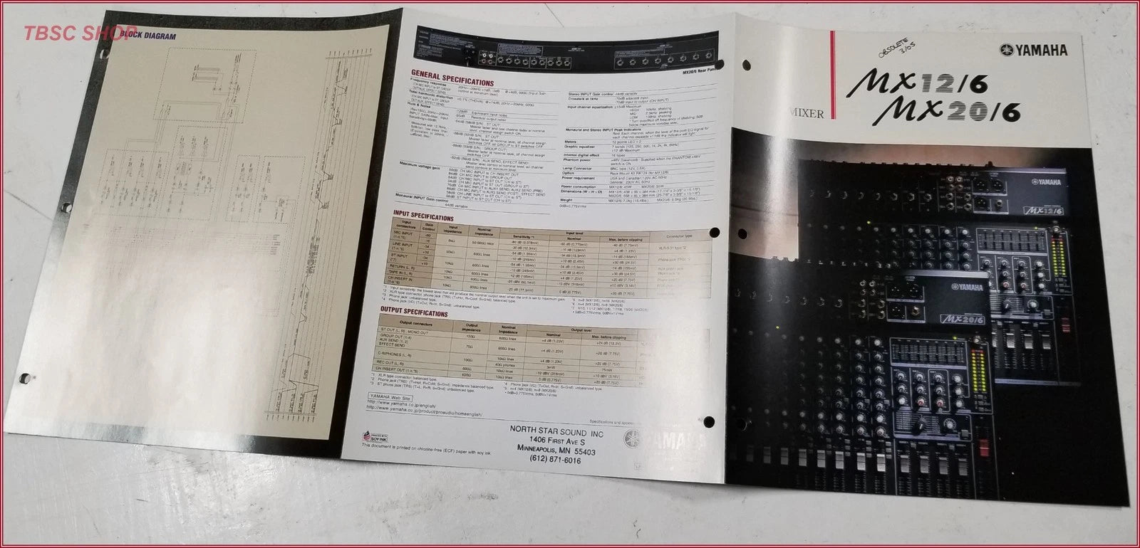 Yamaha MX12 MX20 Mixer Console Sales Brochure