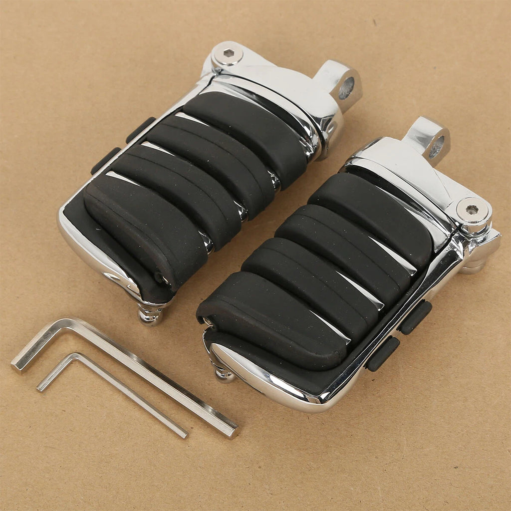 Chrome Switchblade Male Mount Foot Pegs for Harley Touring Softail Sportster