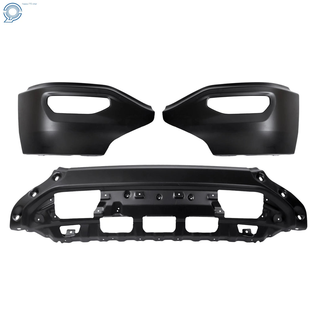 Front Bumper Face Bar for GMC Sierra 1500 (2016-2018) Split Steel