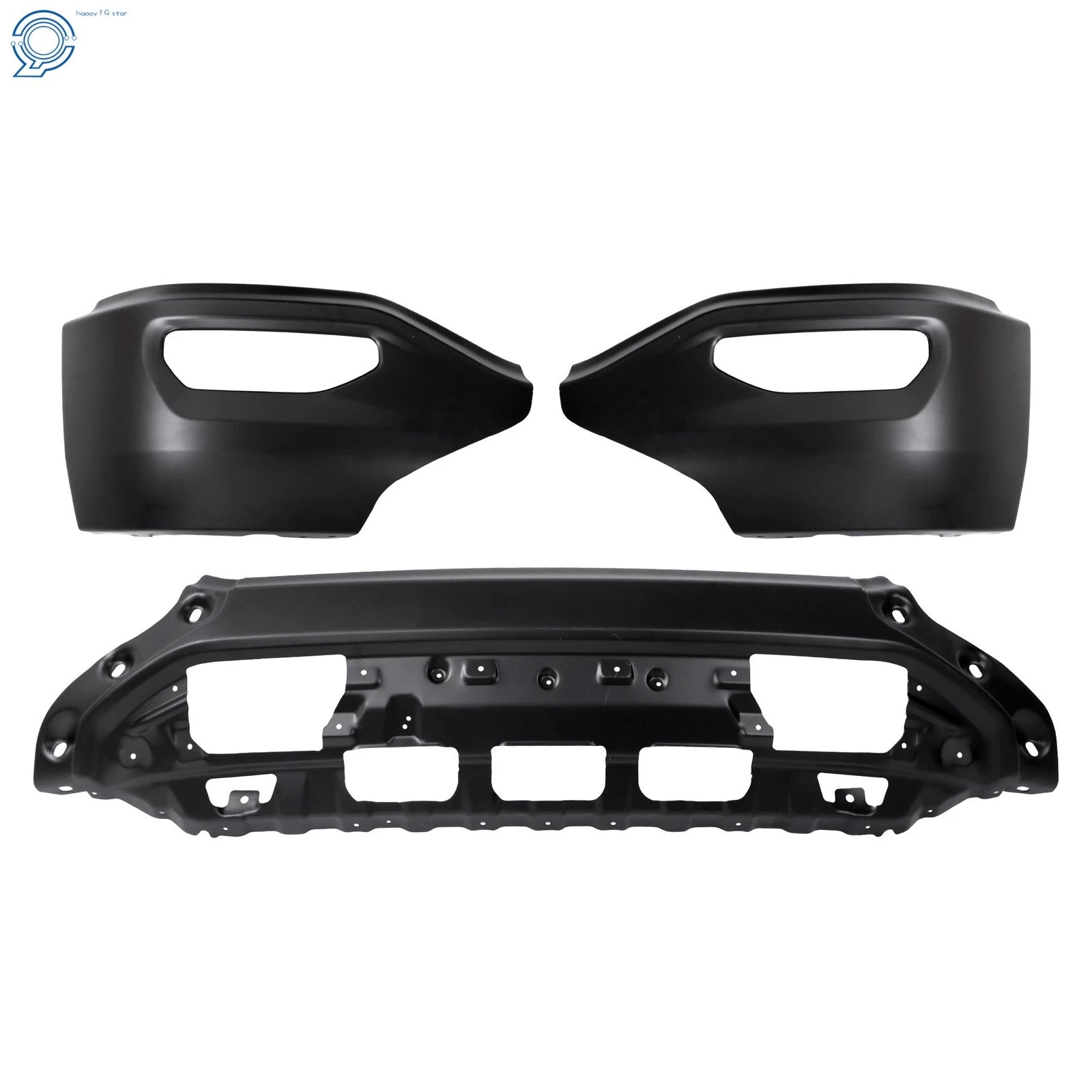 Front Bumper Face Bar for GMC Sierra 1500 (2016-2018) Split Steel