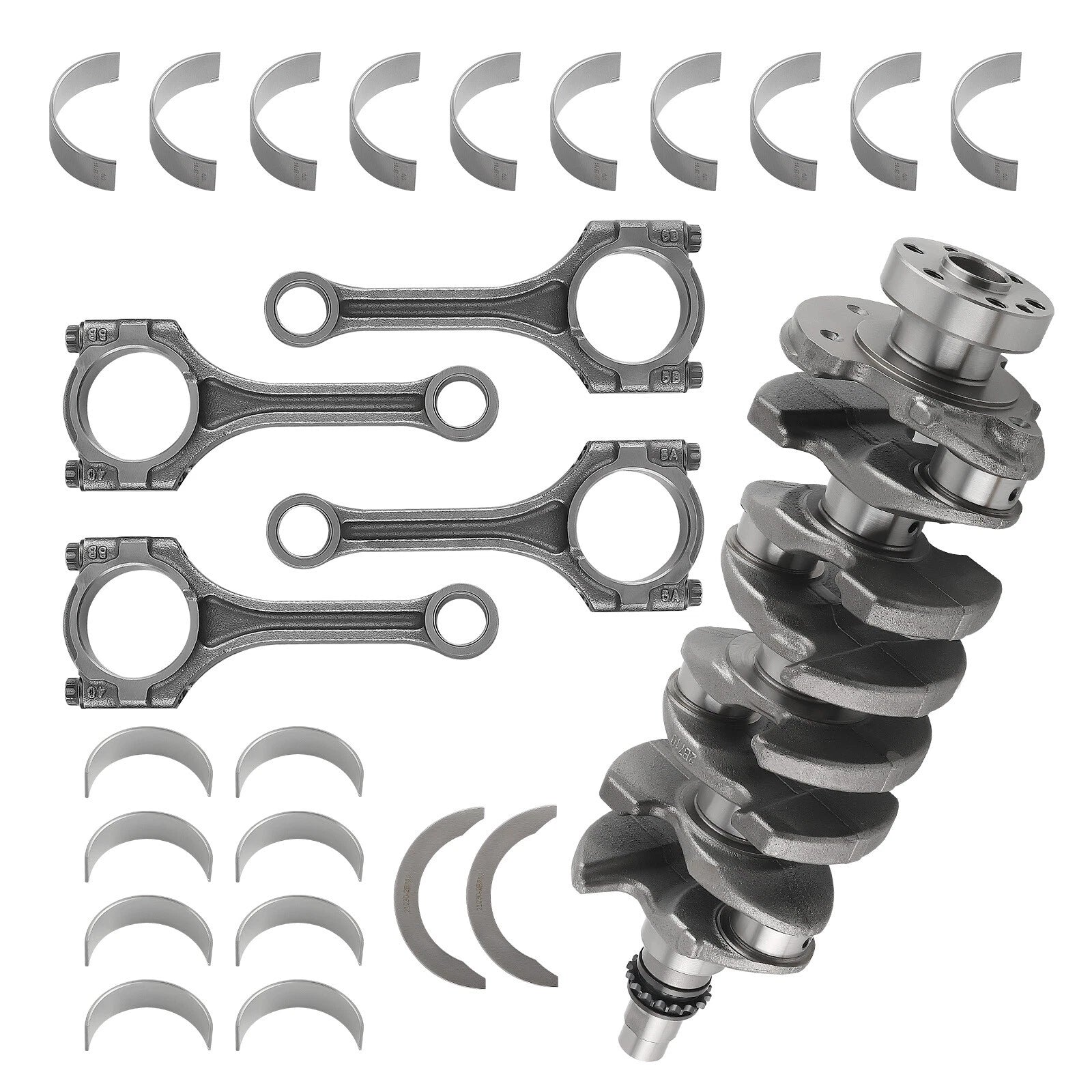 Set of 4 Engine Crankshaft Connecting Rods Bearings for Hyundai Kia 1.6L