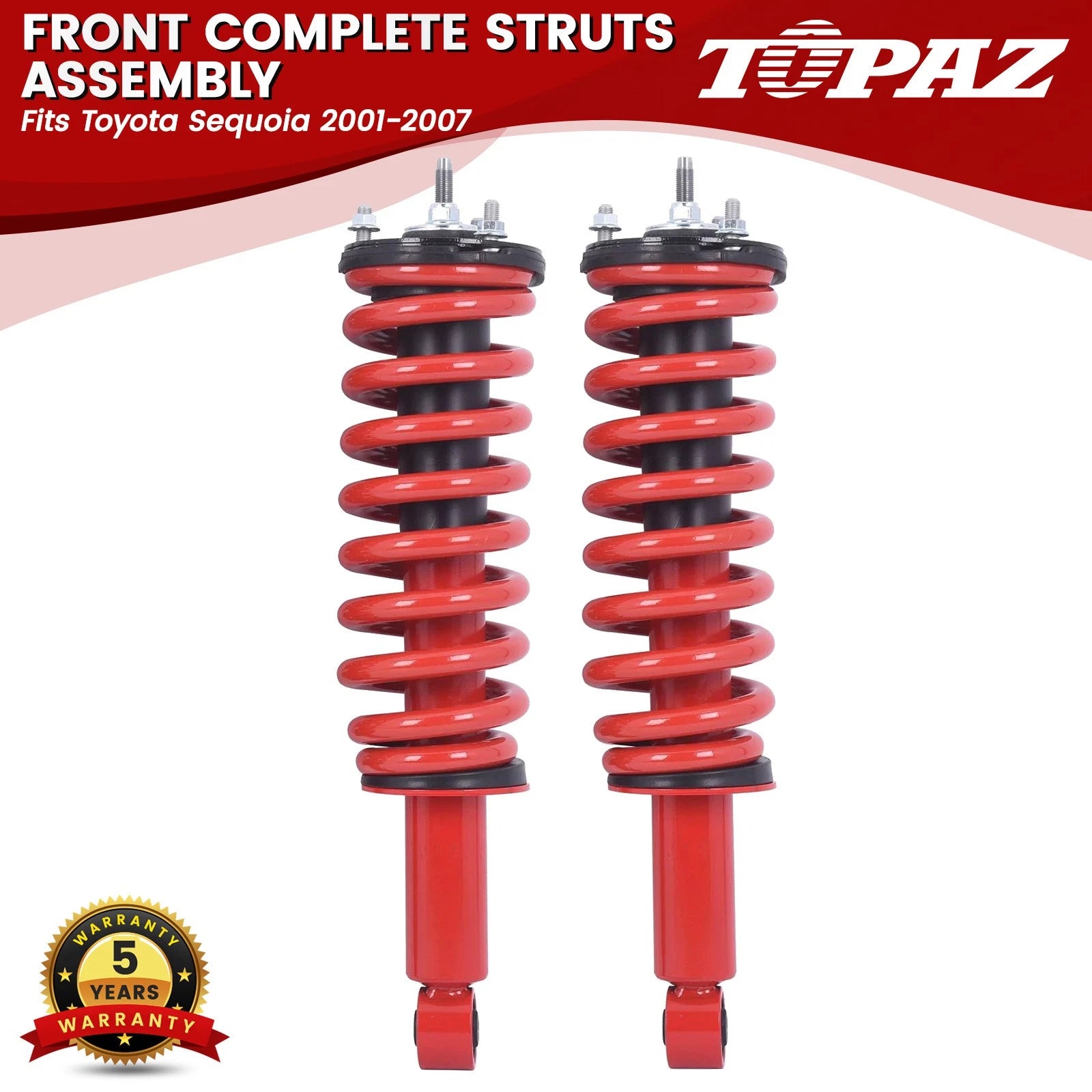 2X Front Complete Struts w/ Coil Spring Assembly for Toyota Sequoia (2001–2007)