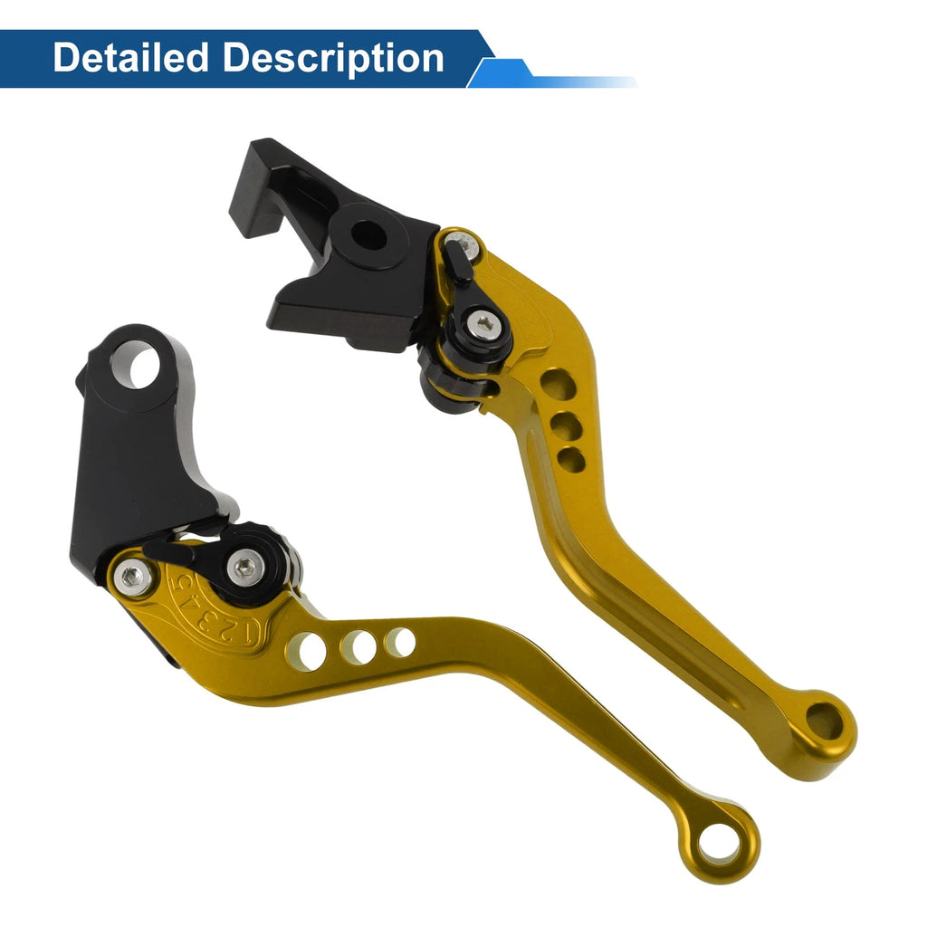 Adjustable Short Brake Clutch Lever for Honda Fury/VTX1300CX (2009–2018) Gold Tone