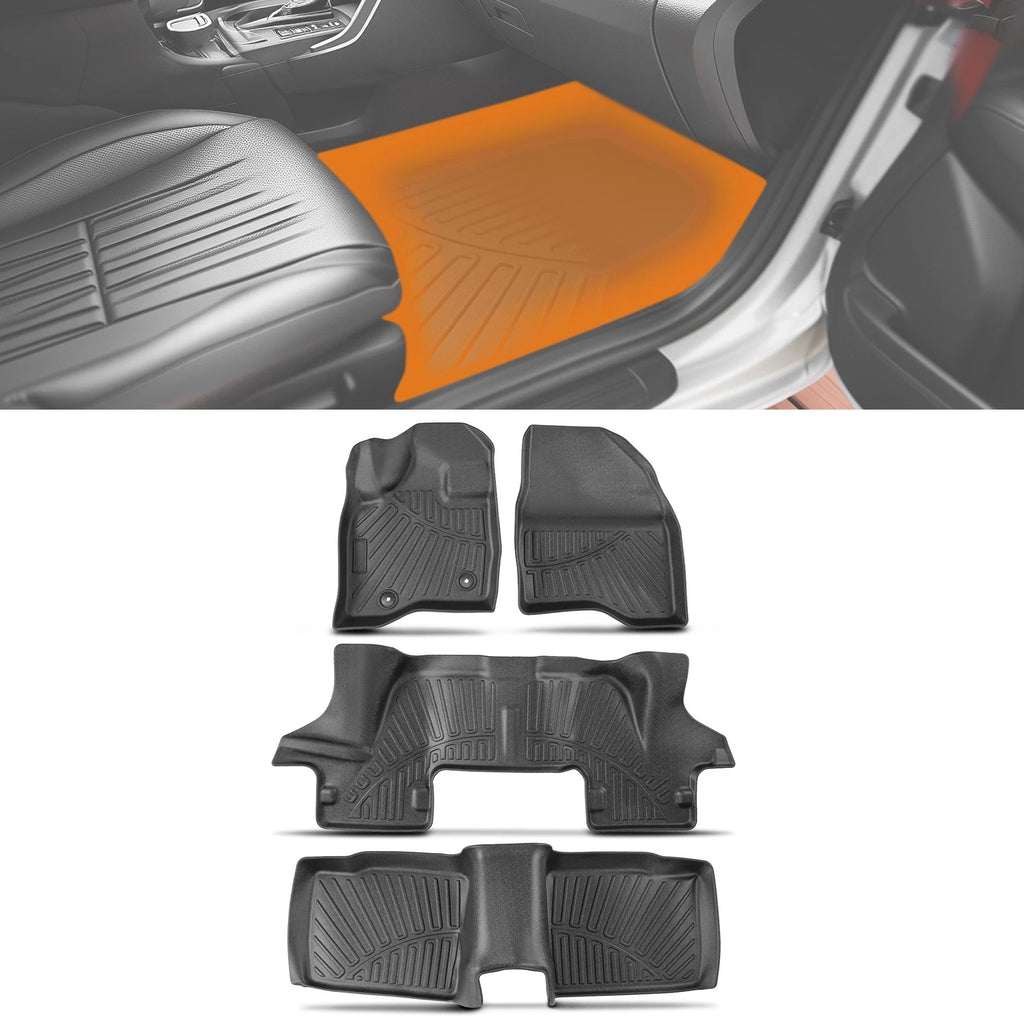 Set of 2 Front & Rear Floor Mats for Ford Explorer (2017–2019)
