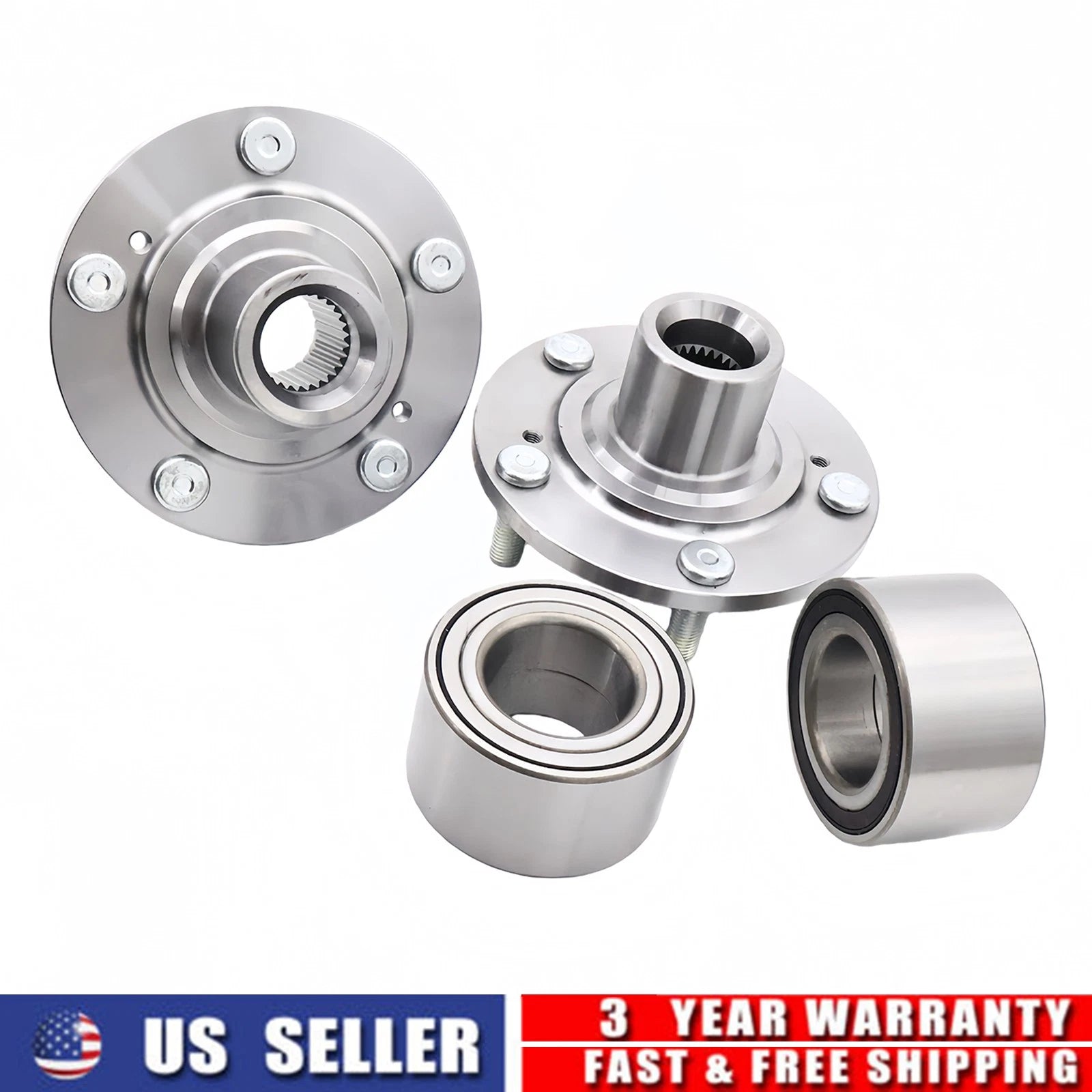 2X Front Wheel Hub Bearing Kits for Honda Civic (2016–2021) 2.0L L4