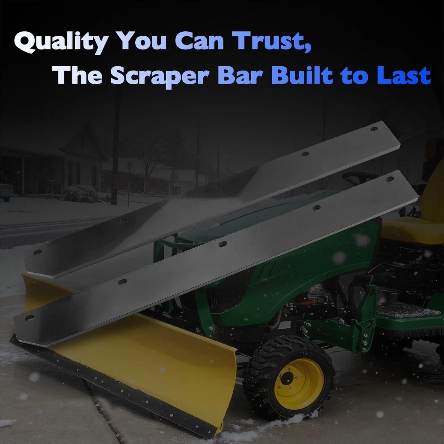 2-Pack Poly Cutting Edge Scraper Bar for John Deere 54" Snow Plow