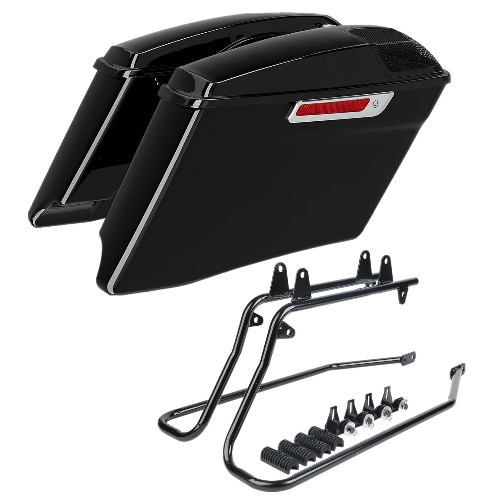 4" Hard Saddlebags & Conversion Brackets for Harley Heritage Softail (1984–2017)