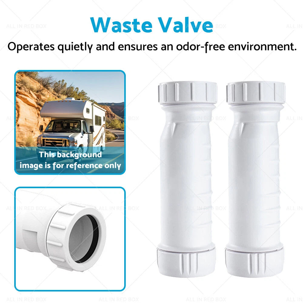 2Pcs Waterless Self Sealing Waste Valve Inline Trap for Caravan RV