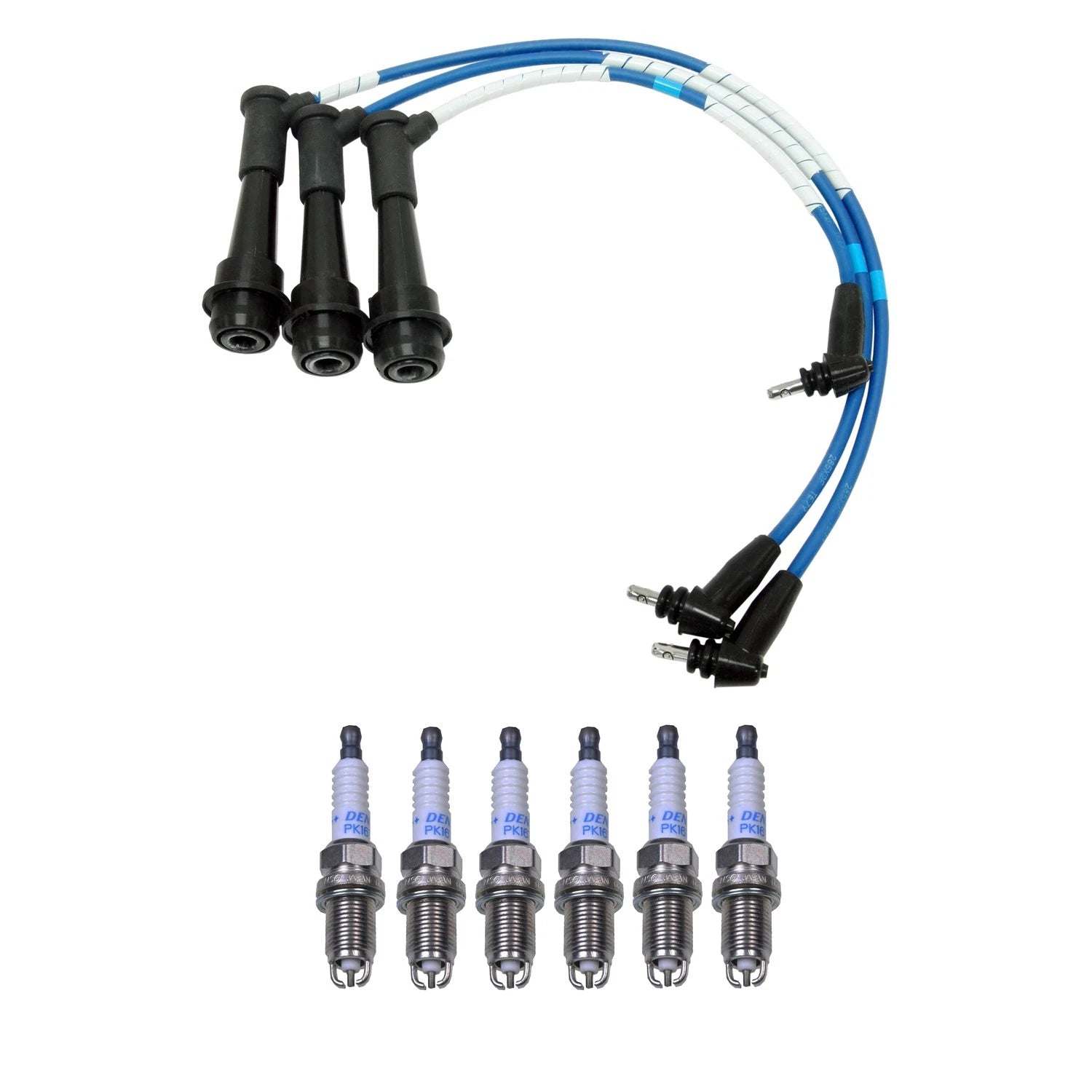 NGK 5mm Wire Set & Denso Platinum Spark Plug Kit for Lexus GS300 SC300 (1993–2005)