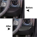 Driver Side Air Vent Panel Cover Trim Carbon Fiber for Fiat 500 (12-15)