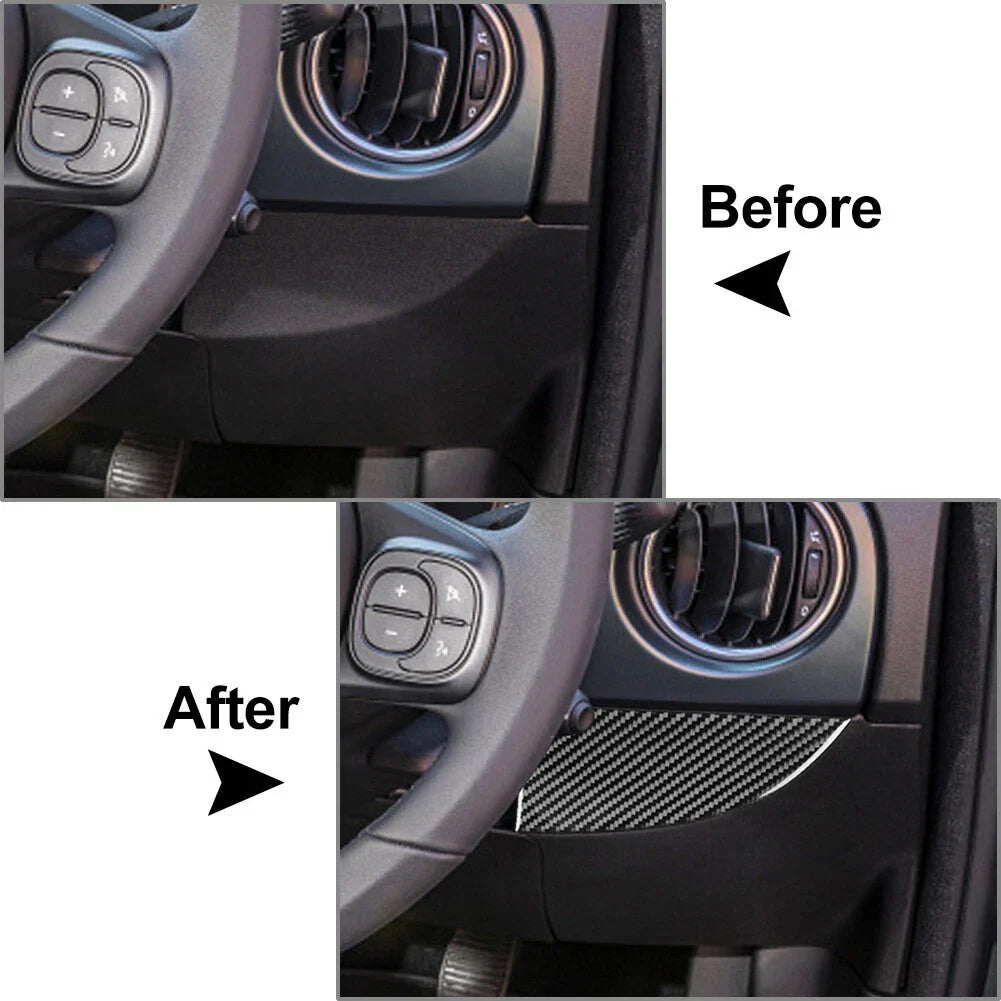 Driver Side Air Vent Panel Cover Trim Carbon Fiber for Fiat 500 (12-15)