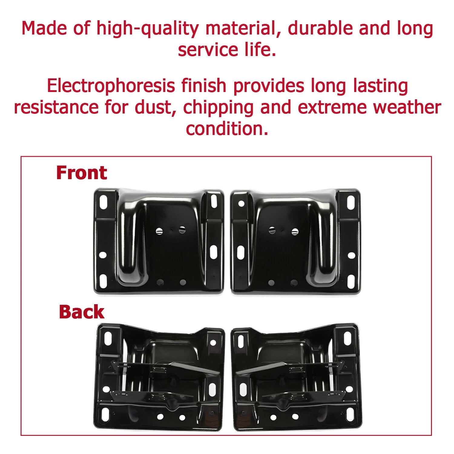 Set of 2 Front Bumper Brackets for Dodge Ram 2500 (2003-2010, 2011-2018)