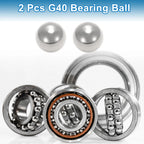 Set of 2 G40 Precision 31.8mm Steel Ball Bearings