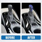Gear Shifting Knob Cover for Mazda 3 (2011–2013) Black Faux Leather Blue Line