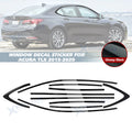 Glossy Black Chrome Delete Window Cover Sticker for Acura TLX (2015–2020)