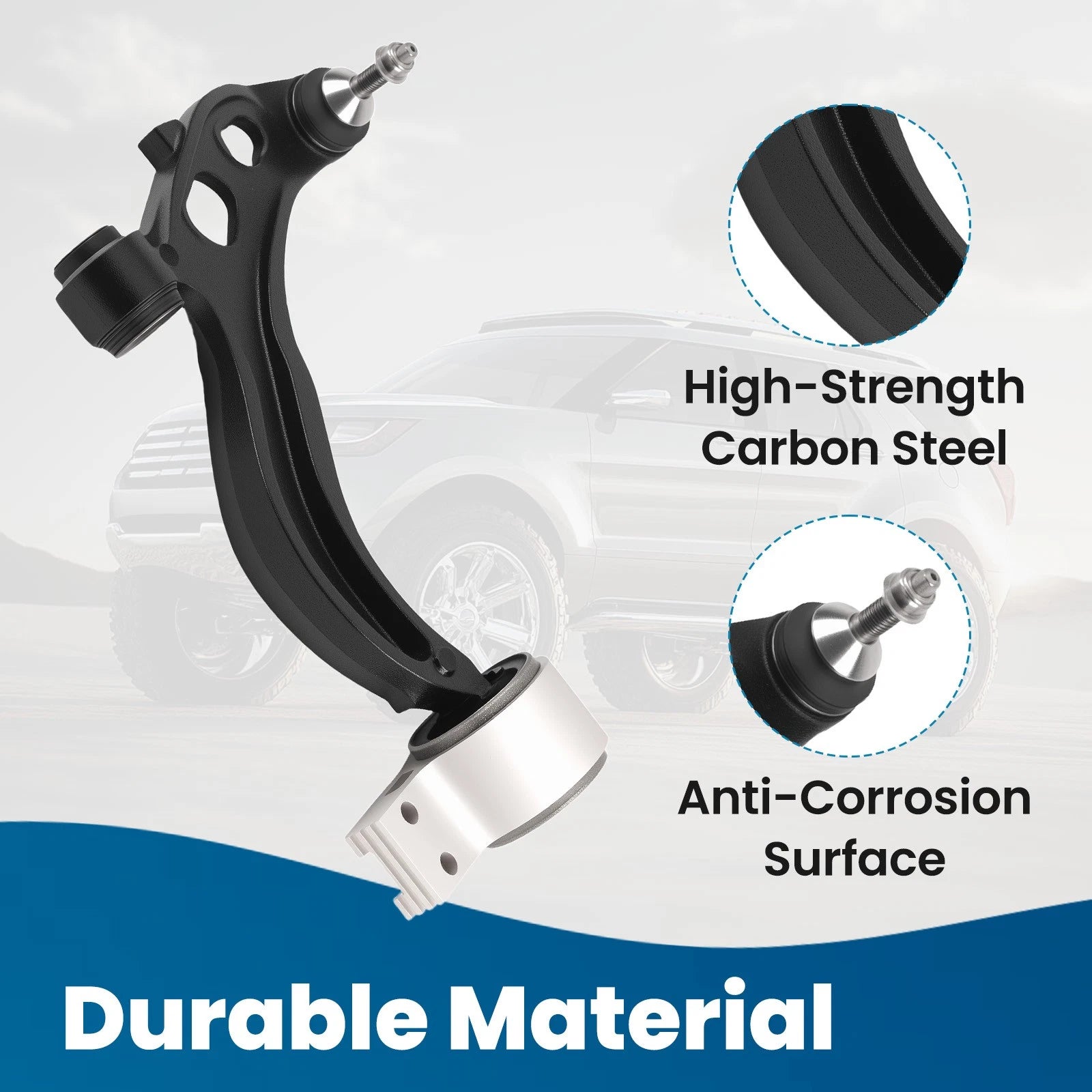 Front Right Lower Control Arm w/Ball Joint for Lincoln MKT (2010–2019)