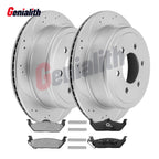 Rear Drilled Rotors & Ceramic Brake Pads for Ford F-150, Lincoln Mark LT (2004–2008)