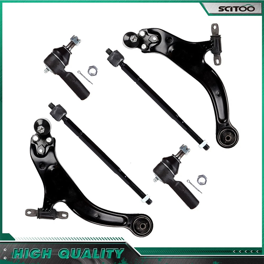 Set of 6 Suspension Tie Rod Ends for Toyota Avalon Solara Sienna (1998–2004)