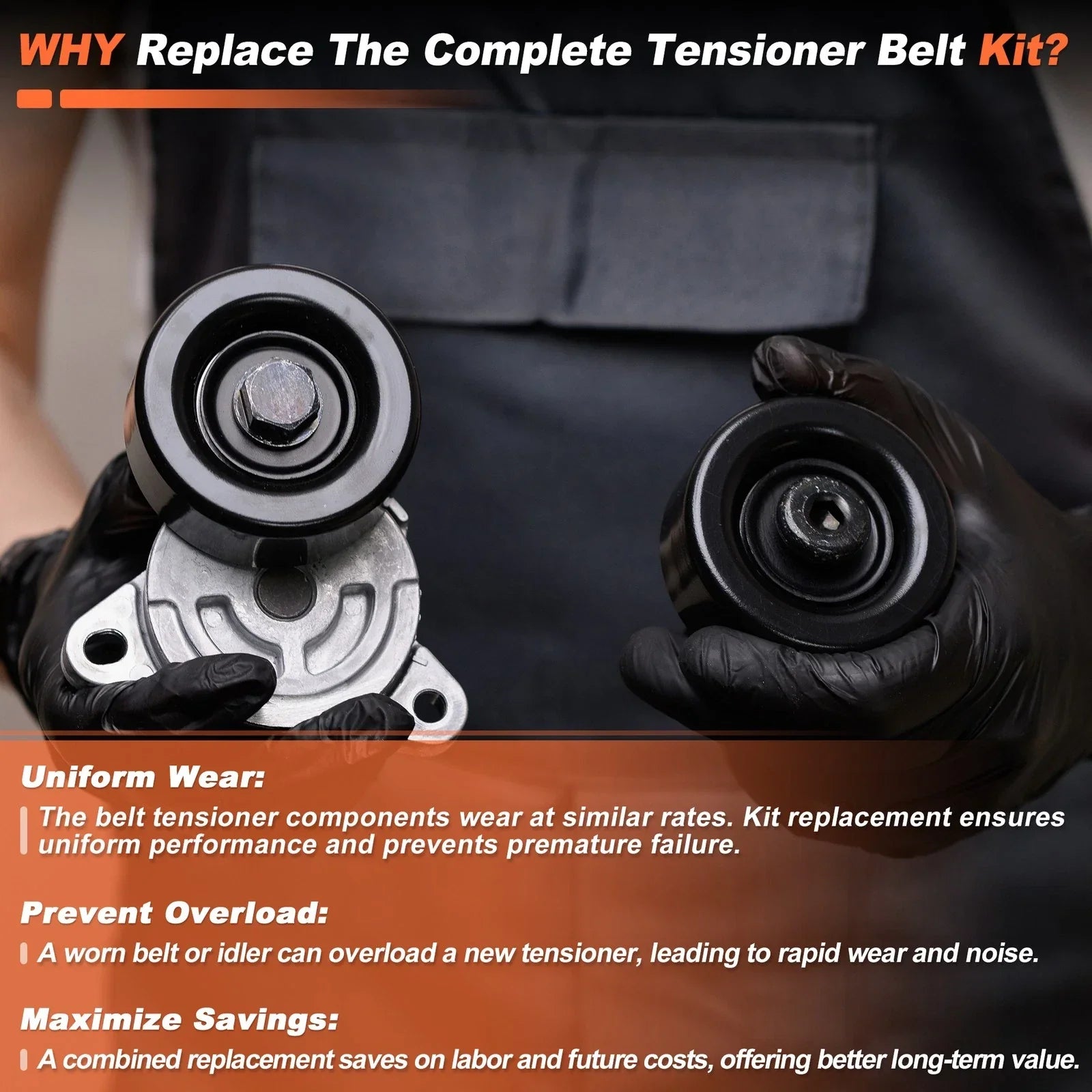 Set Drive Belt Tensioner Kit for BMW 535i (2011 - 2016)