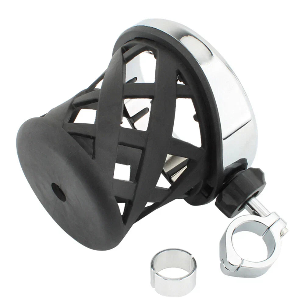New Chrome Motorcycle Drink Cup Holder 7/8"-1" Clamp for Harley