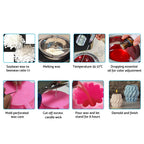 2X Candle Mold 3D Silicone Resin Mould for DIY Craft