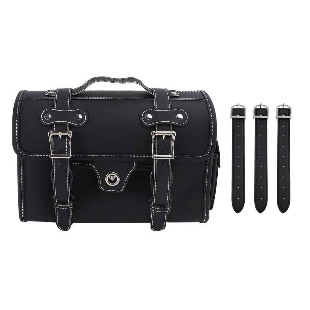 Tail Bag Pannier Luggage Pouch for Motorbike (White)