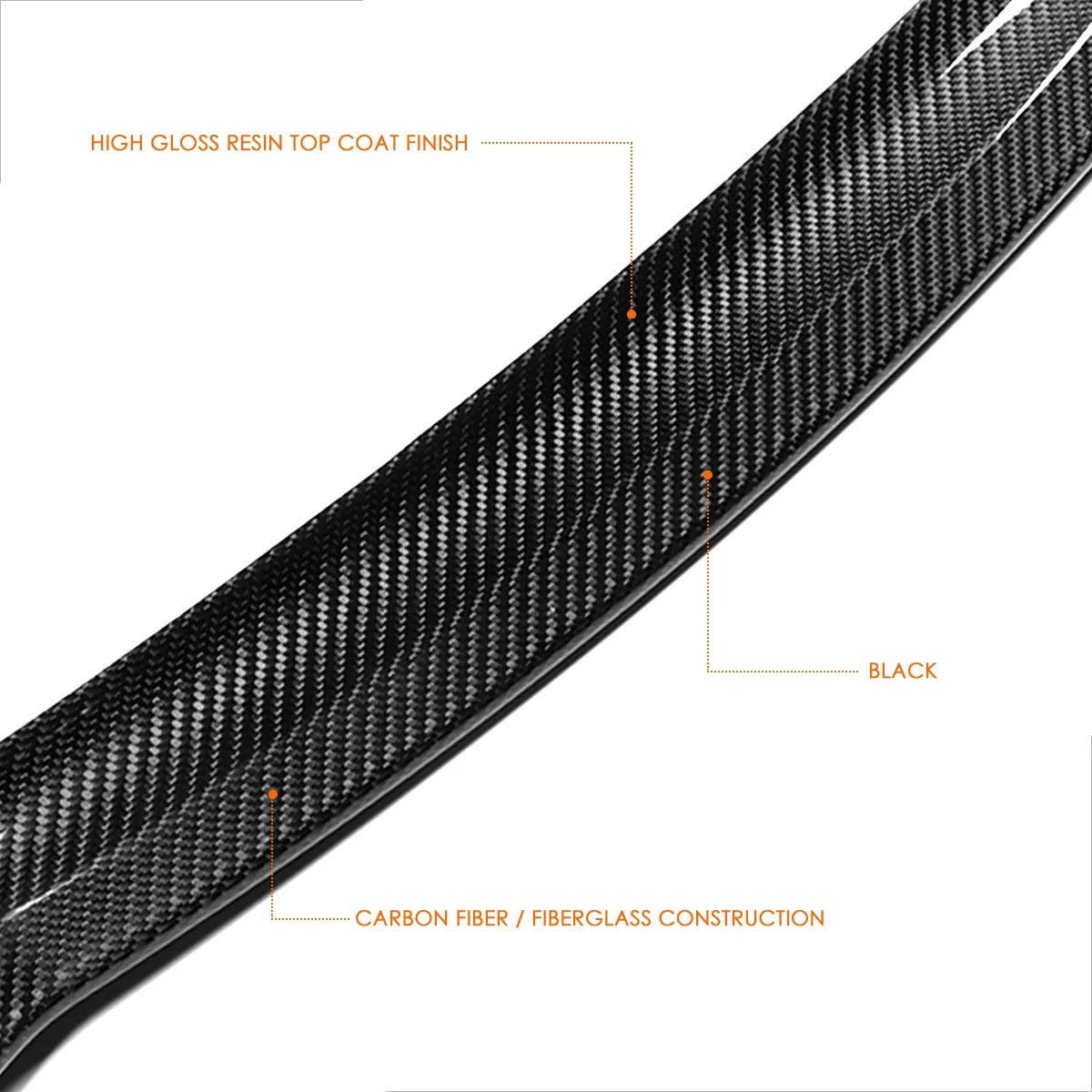 Carbon Fiber V-Style Rear Trunk Lid Spoiler for Audi A4 Quattro (2013–2016)