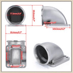 3" V Band 90 Degree Turbo Elbow Adapter Flange Clamp for T3 T4 (1980–1999)